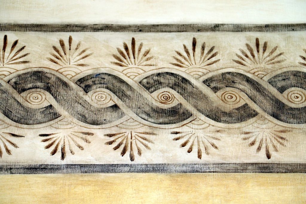moroccan, mural, wall